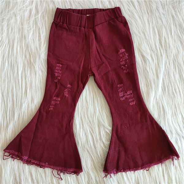 jeans wholesale children's baby girl's dark red bell bottom with ripped personality children pants, Blue
jeans wholesale children's baby girl's dark red bell bottom with ripped personality children pants, Blue
