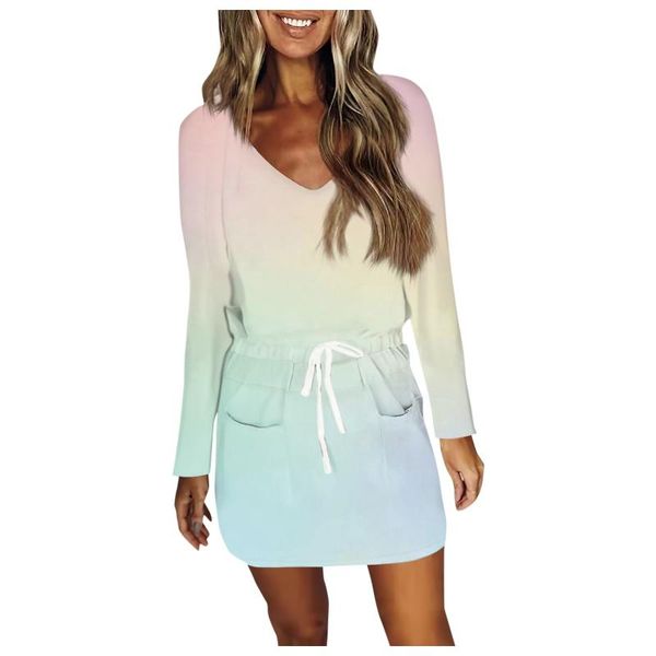 casual dresses tie dye gradient print v neck vintage women dress summer a line long sleeve party drawstring mini vestidos g3, Black;gray
casual dresses tie dye gradient print v neck vintage women dress summer a line long sleeve party drawstring mini vestidos g3, Black;gray