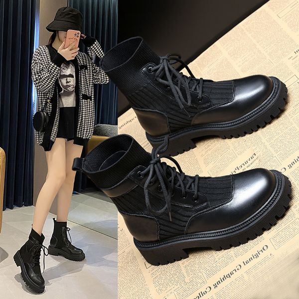 thick soled martin summer inner high short 2021 spring and autumn single boots breathable women's thin socks, Black
thick soled martin summer inner high short 2021 spring and autumn single boots breathable women's thin socks, Black