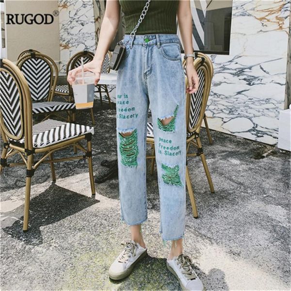 women's jeans rugod chic ripped hole jean pants women fashion high waist straight denim streetwear frayed ankle length plus size, Blue
women's jeans rugod chic ripped hole jean pants women fashion high waist straight denim streetwear frayed ankle length plus size, Blue