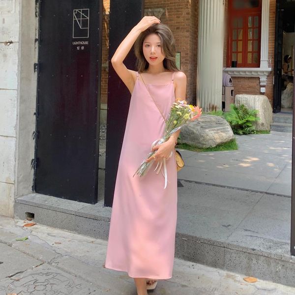 casual dresses summer 2021 woman tank dress chiffon camisole elastic female home beach o neck maxi long, Black;gray
casual dresses summer 2021 woman tank dress chiffon camisole elastic female home beach o neck maxi long, Black;gray