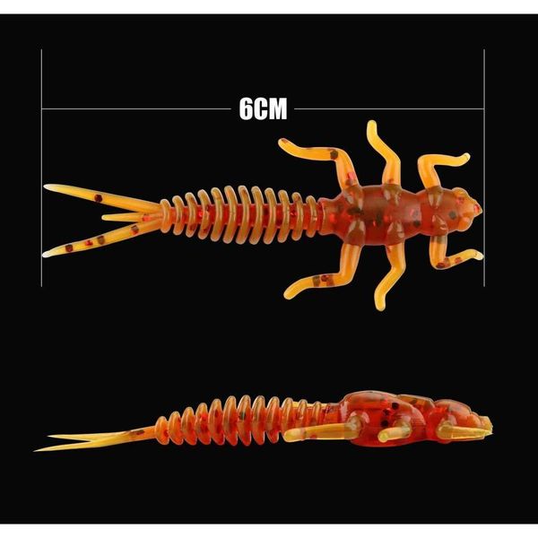 50pcs/lot soft larva fishing lure 60mm 1.4g dragonfly larva worm freshwater fishing bait lifelike sile drago jllbgt sport77777
50pcs/lot soft larva fishing lure 60mm 1.4g dragonfly larva worm freshwater fishing bait lifelike sile drago jllbgt sport77777