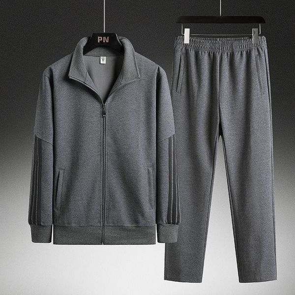 men's tracksuits casual set spring and autumn dad dress middle-aged old-age guard suit large size sportswear jacket, Gray
men's tracksuits casual set spring and autumn dad dress middle-aged old-age guard suit large size sportswear jacket, Gray