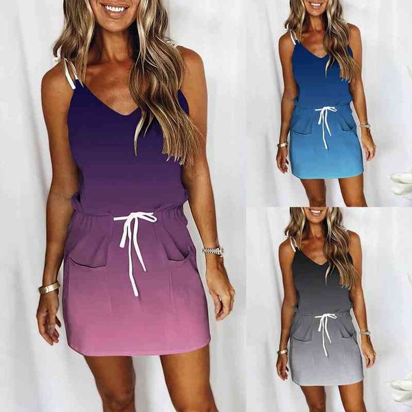 womens dress summer sports style casual loose striped print bandage vest suspender dress all-match 50, Black;gray
womens dress summer sports style casual loose striped print bandage vest suspender dress all-match 50, Black;gray