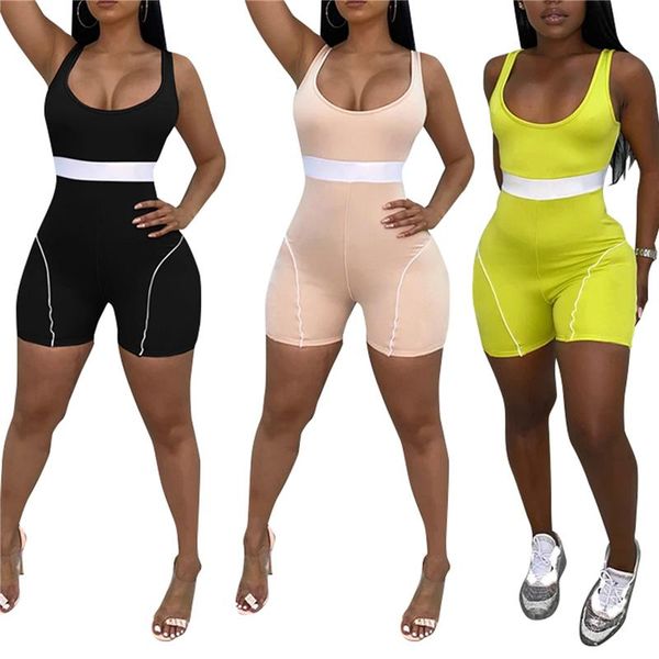 women's jumpsuits & rompers sleeveless summer jumpsuit for women womens casual skinny bodysuit female one piece sportswear, Black;white
women's jumpsuits & rompers sleeveless summer jumpsuit for women womens casual skinny bodysuit female one piece sportswear, Black;white