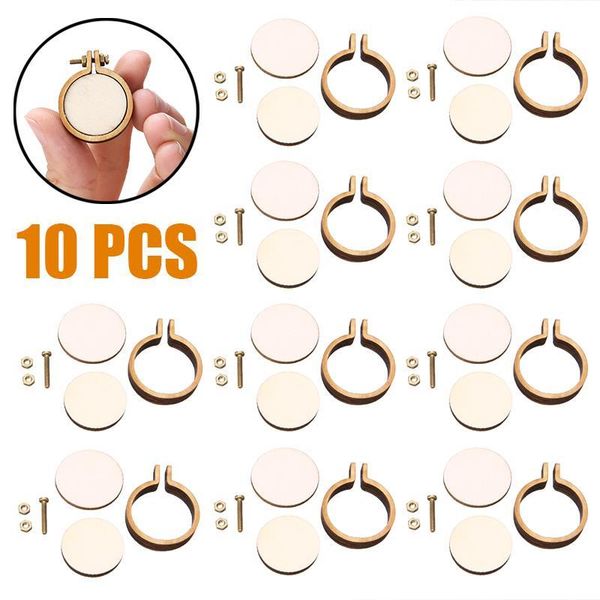 10 pcs/set wooden mini embroidery hoop ring cross stitch frame handmade pendant crafts embroidery circle sewing kit diy craft, Black
10 pcs/set wooden mini embroidery hoop ring cross stitch frame handmade pendant crafts embroidery circle sewing kit diy craft, Black
