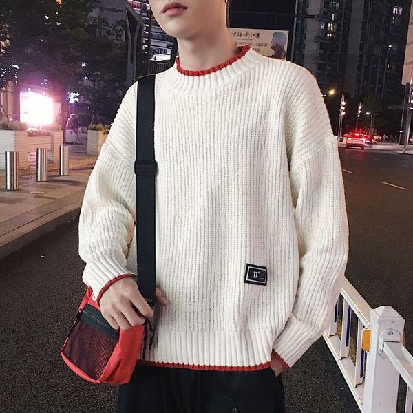 men's sweaters autumn and winter sweater loose-fitting high-necked knitwear jacket trend personality handsome, White;black
men's sweaters autumn and winter sweater loose-fitting high-necked knitwear jacket trend personality handsome, White;black