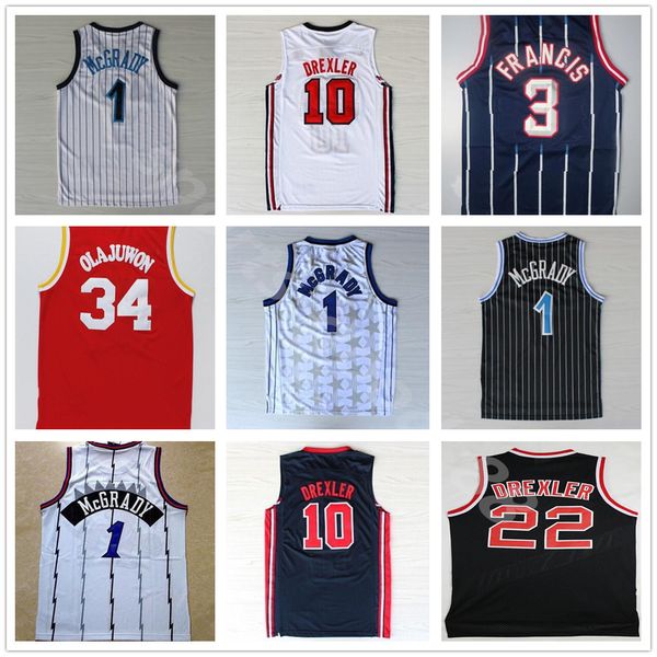 22 clyde drexler jersey black red 34 hakeem olajuwon white blue stripe 3 steve francis basketball jerseys retro throw back
22 clyde drexler jersey black red 34 hakeem olajuwon white blue stripe 3 steve francis basketball jerseys retro throw back