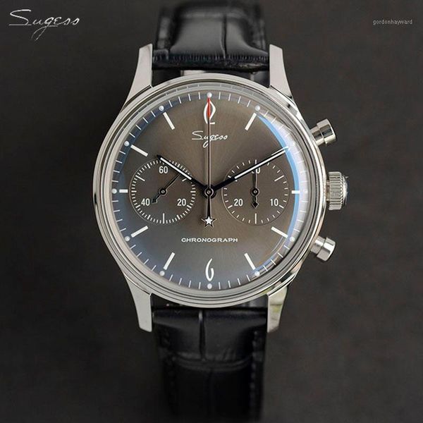 men's sugess cover chronograph mechanical watch waterproof genuine leather seagull movement st1901 dail wristwatch for men wristwatche, Slivery;brown
men's sugess cover chronograph mechanical watch waterproof genuine leather seagull movement st1901 dail wristwatch for men wristwatche, Slivery;brown