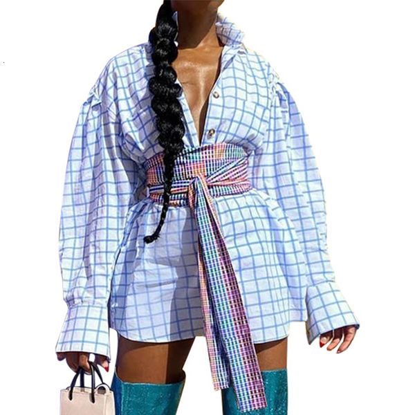 2021 new autumn single-breasted plaid blouse women casual long sleeve cardigan shirt female turn-down collar sashes wnw1, White
2021 new autumn single-breasted plaid blouse women casual long sleeve cardigan shirt female turn-down collar sashes wnw1, White