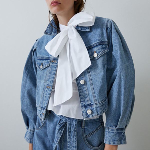 2021 blue coat autumn simple jackets for women crop jeans denim coats female feminine clothing vm3i, Black;brown
2021 blue coat autumn simple jackets for women crop jeans denim coats female feminine clothing vm3i, Black;brown