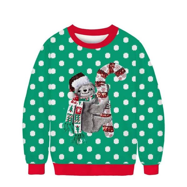 men's sweaters men women sloth ugly christmas sweater 3d funny printed xmas crew neck sweatshirt couple pullover jumpers, White;black
men's sweaters men women sloth ugly christmas sweater 3d funny printed xmas crew neck sweatshirt couple pullover jumpers, White;black