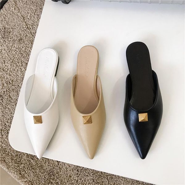 slippers brand women mules shoes for 2021fashion rivet shallow slip on slipper ladies pointed toe flat heel slides sandal, Black
slippers brand women mules shoes for 2021fashion rivet shallow slip on slipper ladies pointed toe flat heel slides sandal, Black