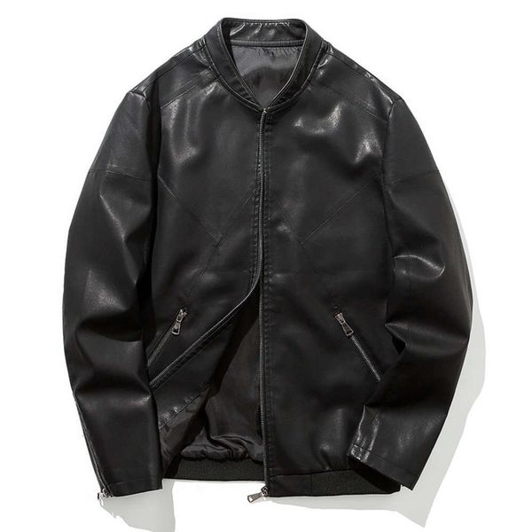 autumn and winter new young casual clothes pu leather jacket slim fit korean men's motorcycle suit collar coatwinter, Black;brown
autumn and winter new young casual clothes pu leather jacket slim fit korean men's motorcycle suit collar coatwinter, Black;brown