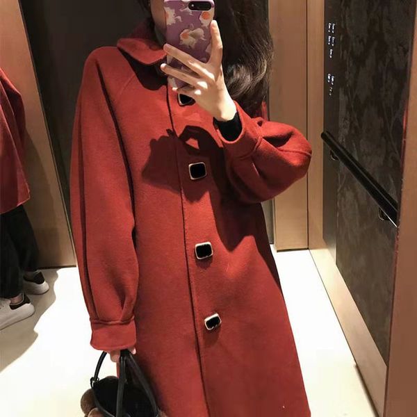 women autumn elegant long coats vintage single breasted female thick wollen coats casual street lady warm long outwears, Black;brown
women autumn elegant long coats vintage single breasted female thick wollen coats casual street lady warm long outwears, Black;brown