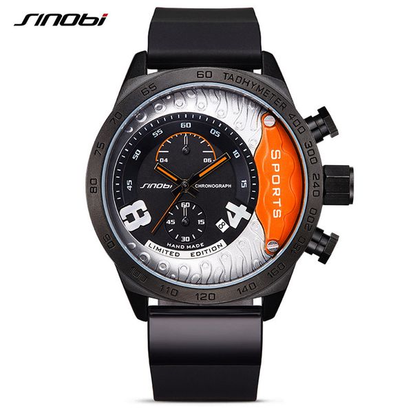 sinobi new chronograph watch male military wristwatches waterproof geneva quartz clock men's sports relogio masculino racing, Slivery;brown
sinobi new chronograph watch male military wristwatches waterproof geneva quartz clock men's sports relogio masculino racing, Slivery;brown