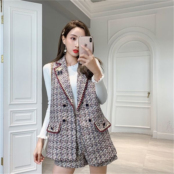 2021 new autumn women 2 piece set tweed diamond buckle tassel sleeveless long vest+shorts two pieces female suits s6cu, Gray
2021 new autumn women 2 piece set tweed diamond buckle tassel sleeveless long vest+shorts two pieces female suits s6cu, Gray