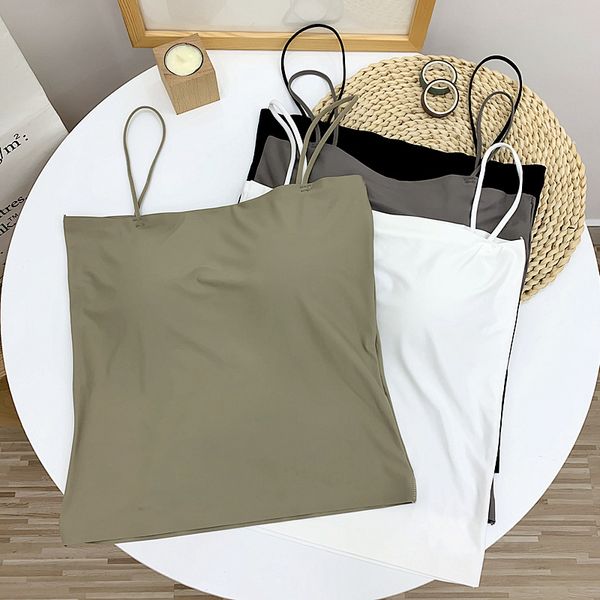 ice silk solid color camisole womens one-piece latex underwear with chest pad seamless beautiful back outer wear bottoming shirt top, Black;white
ice silk solid color camisole womens one-piece latex underwear with chest pad seamless beautiful back outer wear bottoming shirt top, Black;white