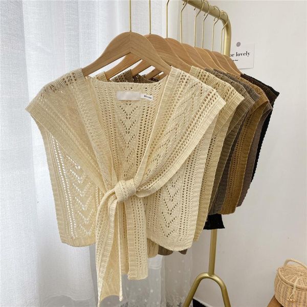 scarves hollow knit striped shawl women vest artificial cashmere student shoulder wrap with false collar autumn tippet knot scarf d253, Blue;gray
scarves hollow knit striped shawl women vest artificial cashmere student shoulder wrap with false collar autumn tippet knot scarf d253, Blue;gray