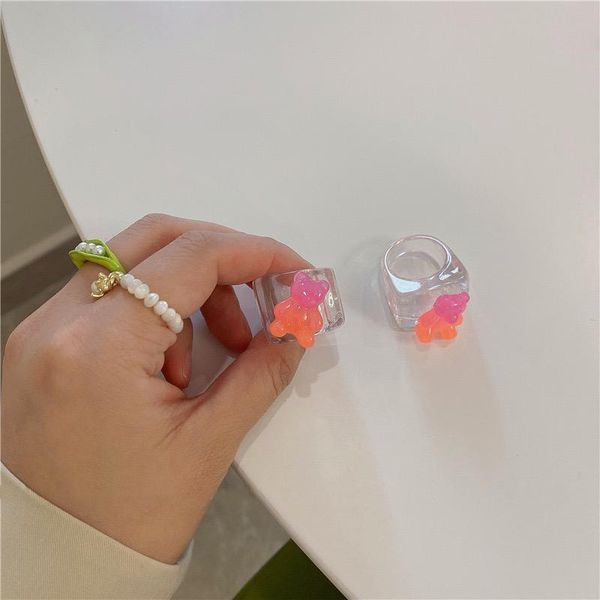 dangle & chandelier 2021 korea colorful transparent bear acrylic resin geometric square ring for women girls jewelry gifts, Silver
dangle & chandelier 2021 korea colorful transparent bear acrylic resin geometric square ring for women girls jewelry gifts, Silver