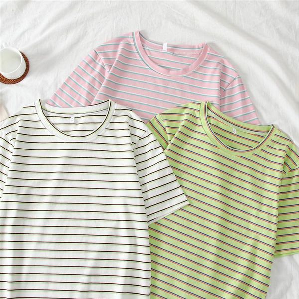 new t shirt women youth striped harajuku tshirt summer short sleeve korean punk t-shirt camiseta feminina t8, White
new t shirt women youth striped harajuku tshirt summer short sleeve korean punk t-shirt camiseta feminina t8, White