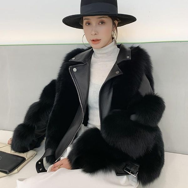 women's fur & faux furtjy real coat for women genuine sheepskin natural whole skin jackets woman winter overcoats luxury coats, Black
women's fur & faux furtjy real coat for women genuine sheepskin natural whole skin jackets woman winter overcoats luxury coats, Black