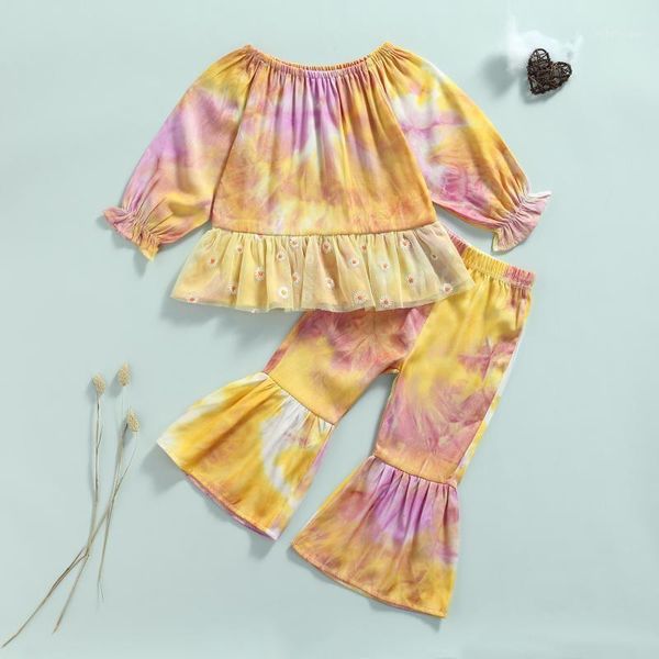 clothing sets 2pcs fashion toddler infant tie-dye outfits princess girls daisy print long sleeve mesh patchwork pullover+flared pants clothe, White
clothing sets 2pcs fashion toddler infant tie-dye outfits princess girls daisy print long sleeve mesh patchwork pullover+flared pants clothe, White