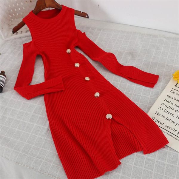 casual dresses gowyimmes spring autumn women off shoulder knitted dress elegant lady long sleeve o-neck vestidos bottomings pd309, Black;gray
casual dresses gowyimmes spring autumn women off shoulder knitted dress elegant lady long sleeve o-neck vestidos bottomings pd309, Black;gray