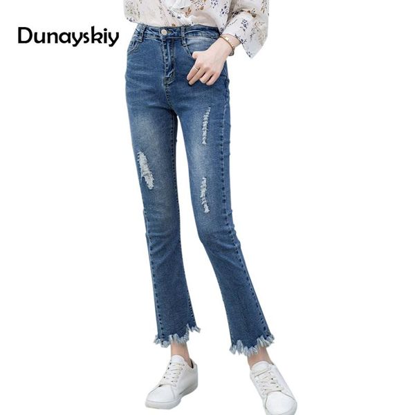 women's jeans casual skinny women mid waist simple full length flare pant ripped opening leg girl good match student summer spring, Blue
women's jeans casual skinny women mid waist simple full length flare pant ripped opening leg girl good match student summer spring, Blue