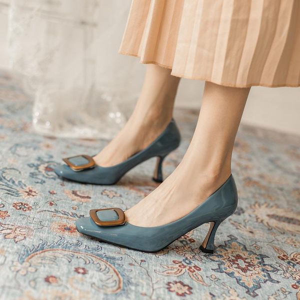 dress shoes prowow patent leather womens runway designer 2021 metal decoration square toe shallow pumps high heels mary jane shoe, Black
dress shoes prowow patent leather womens runway designer 2021 metal decoration square toe shallow pumps high heels mary jane shoe, Black