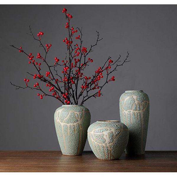 decorative objects & figurines yilunxi creative ceramic vase three-piece living room desktv cabinet dried flower ornament decoration
decorative objects & figurines yilunxi creative ceramic vase three-piece living room desktv cabinet dried flower ornament decoration