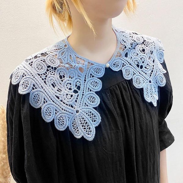 scarves fashion knit scarf women hollow lace flower summer shawl small vest lady cape adornment, Blue;gray
scarves fashion knit scarf women hollow lace flower summer shawl small vest lady cape adornment, Blue;gray
