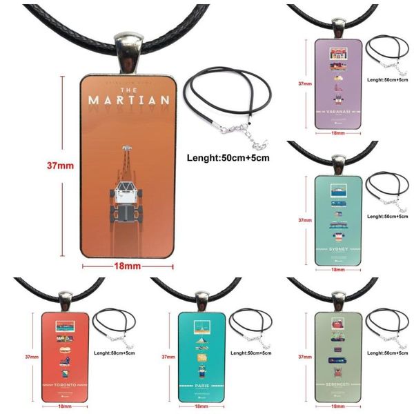 pendant necklaces for christmas gift artistic minimalist travel posters glass cabochon choker rectangle necklace steel color jewelry, Silver
pendant necklaces for christmas gift artistic minimalist travel posters glass cabochon choker rectangle necklace steel color jewelry, Silver