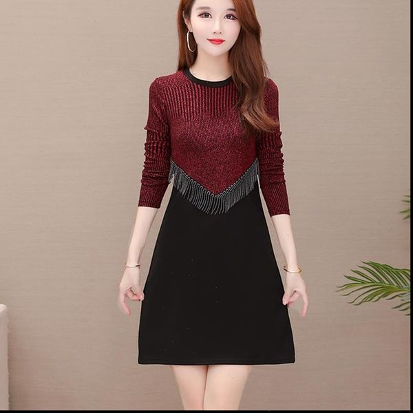 plus size l 5xl party dress women autumn winter sweater knit dress ladies vintage long sleeve shiny sequined tassel dress, Black;gray
plus size l 5xl party dress women autumn winter sweater knit dress ladies vintage long sleeve shiny sequined tassel dress, Black;gray