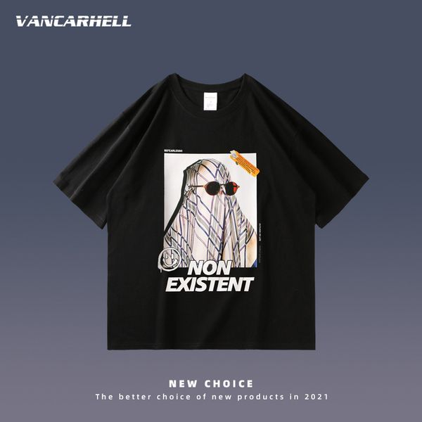 tee polo sleeve t-shirt men's fashion short brand summer creative fun printing lovers loose half top, White;black
tee polo sleeve t-shirt men's fashion short brand summer creative fun printing lovers loose half top, White;black
