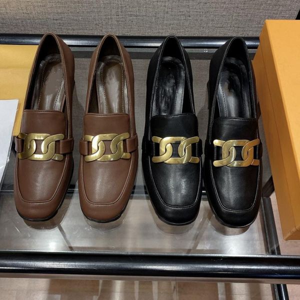 dress shoes 2021 spring retro metal buckle high heel pumps slip-on women's british style chunky loafers leather, Black
dress shoes 2021 spring retro metal buckle high heel pumps slip-on women's british style chunky loafers leather, Black