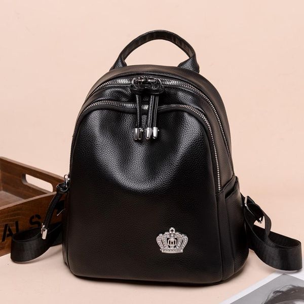 double-shoulder bag fashion backpack women's bag soft leather casual fashion travel large-capacity korean version back pack
double-shoulder bag fashion backpack women's bag soft leather casual fashion travel large-capacity korean version back pack