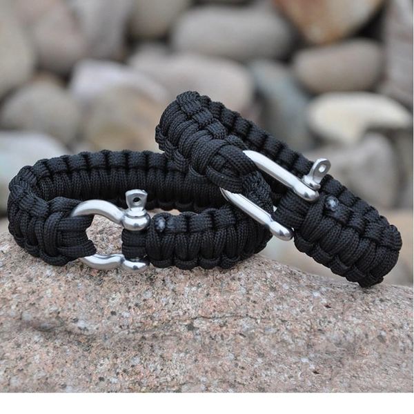 2018 new d shape stainless steel buckle survival bracelet men homme black rope braiding functional outdoor bracelets f jllfze
2018 new d shape stainless steel buckle survival bracelet men homme black rope braiding functional outdoor bracelets f jllfze