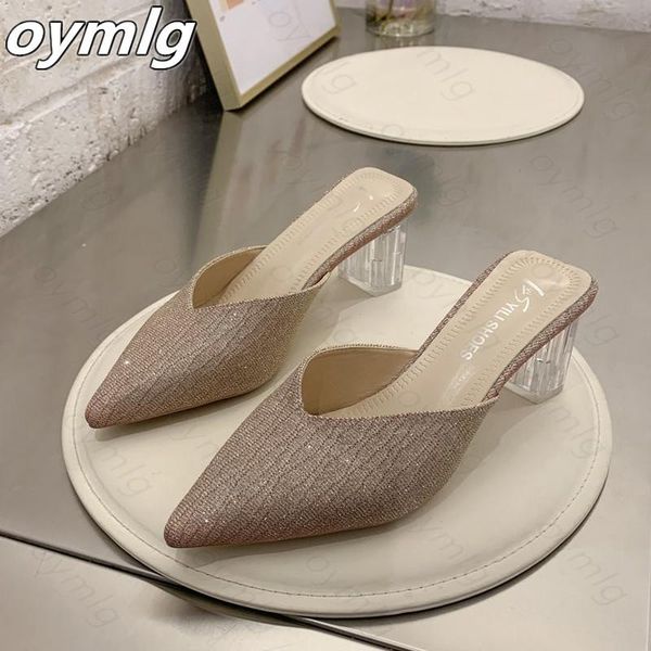 baotou half drag women's summer wear 2021 new korean thick heel pointed sequin fashion crystal heel shoes, Black
baotou half drag women's summer wear 2021 new korean thick heel pointed sequin fashion crystal heel shoes, Black