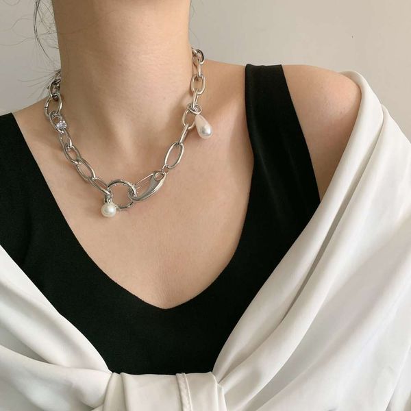 hbp fashion versatile necklace women's pearl thick clavicle chain new design in 2021, Silver
hbp fashion versatile necklace women's pearl thick clavicle chain new design in 2021, Silver