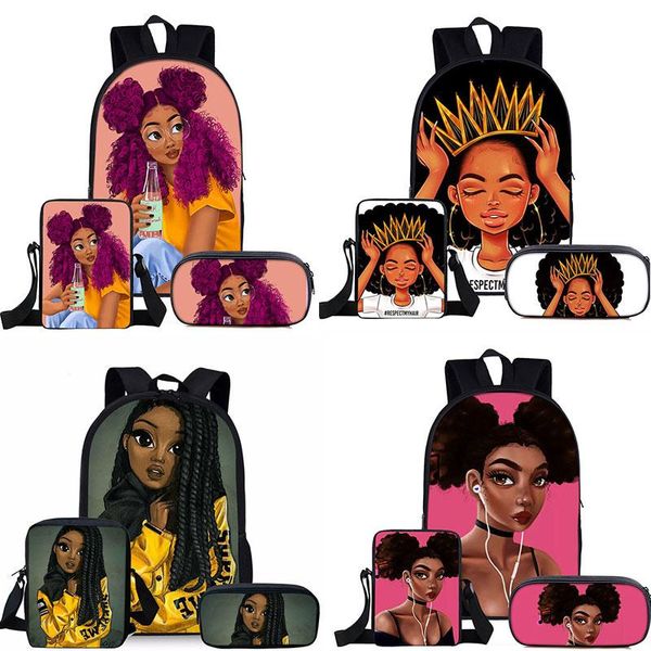 backpack 3pcs/set children cute school bags for kids bla girl afro lady printing bapa teenagers shoulder book bacil case
backpack 3pcs/set children cute school bags for kids bla girl afro lady printing bapa teenagers shoulder book bacil case