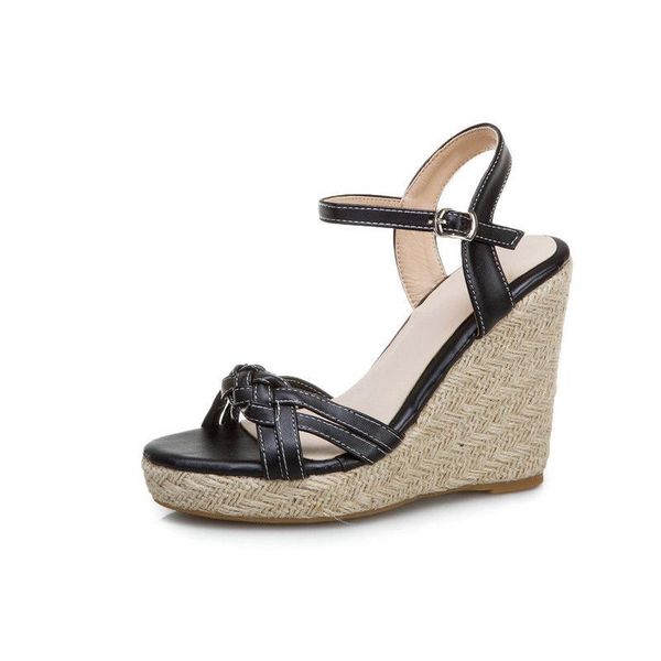 sandals slope heel sandal female summer style grass makes up high fairy wind to match skirt heels women's shoes, Black
sandals slope heel sandal female summer style grass makes up high fairy wind to match skirt heels women's shoes, Black