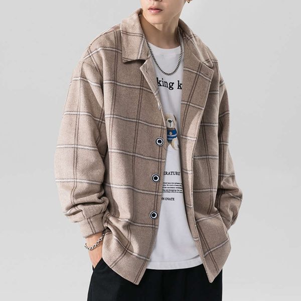 jacket autumn 2020 new men's fashion casual large single breasted tartan coat, Black;brown
jacket autumn 2020 new men's fashion casual large single breasted tartan coat, Black;brown