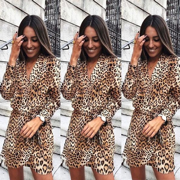party dress women v-neck leopard print shirt dress 2021 spring summer office elegant ladies wrap loose mini, Black;gray
party dress women v-neck leopard print shirt dress 2021 spring summer office elegant ladies wrap loose mini, Black;gray