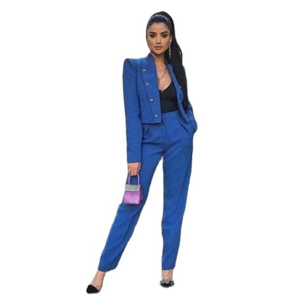 women's two piece pants 2 pieces blue women ladies custom business office tuxedos mother of the bride suits female formal evening weddi, White
women's two piece pants 2 pieces blue women ladies custom business office tuxedos mother of the bride suits female formal evening weddi, White