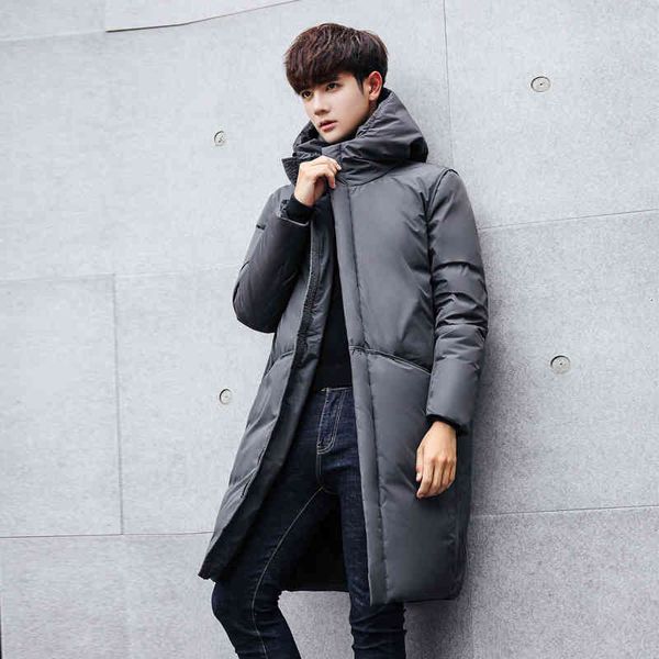 new hooded down jackets men's mid length thicken winter jacket men korean slim young male warm zipper white duck coats, Black
new hooded down jackets men's mid length thicken winter jacket men korean slim young male warm zipper white duck coats, Black