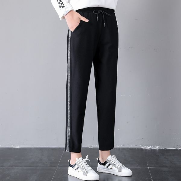 women motion pants new autumn korean version sweatpants joggers harem pencil pants elastic waist casual ladies trousers wpn01, Black;brown
women motion pants new autumn korean version sweatpants joggers harem pencil pants elastic waist casual ladies trousers wpn01, Black;brown
