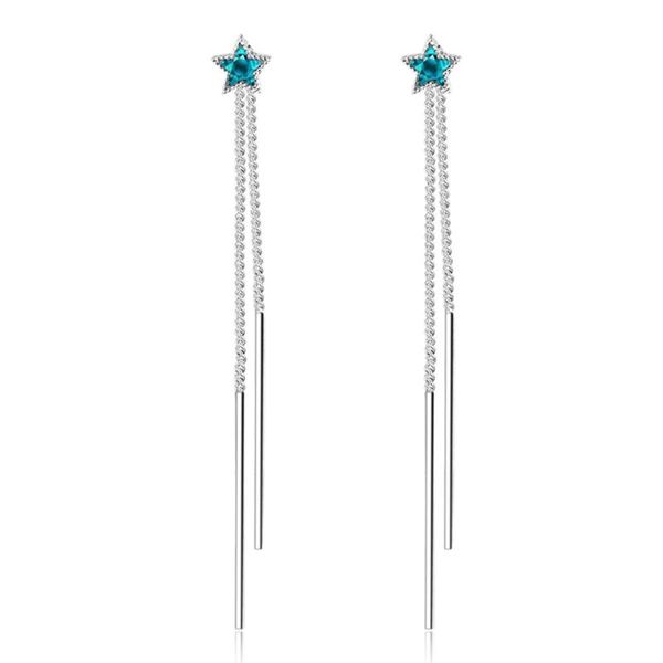stud 100% 925 sterling silver fashion blue star crystal women gift ladies`tassels earrings jewelry anti allergy drop, Golden;silver
stud 100% 925 sterling silver fashion blue star crystal women gift ladies`tassels earrings jewelry anti allergy drop, Golden;silver