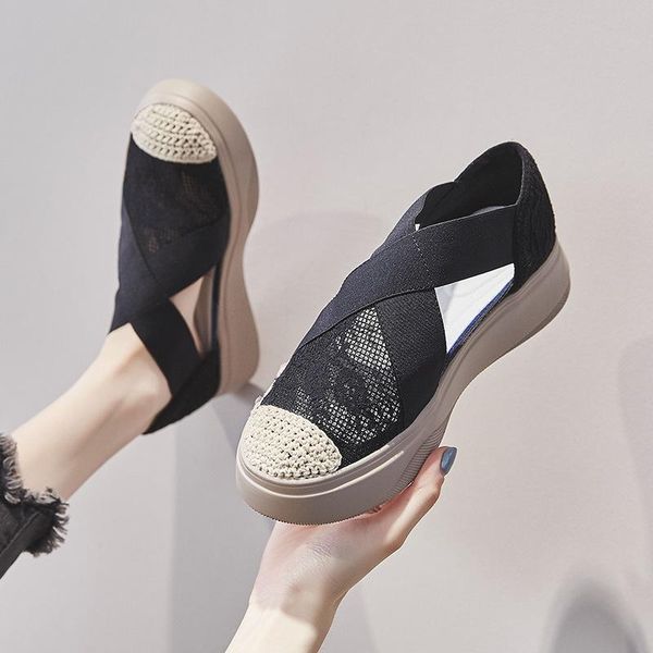 fisherman's shoes summer new flat small fragrance wind net surface breathable student little white shoes a foot of women's sanda, Black
fisherman's shoes summer new flat small fragrance wind net surface breathable student little white shoes a foot of women's sanda, Black