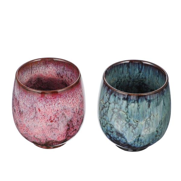 mugs 2pcs exquisite tea cups ceramic teaware retro delicate bowls for home